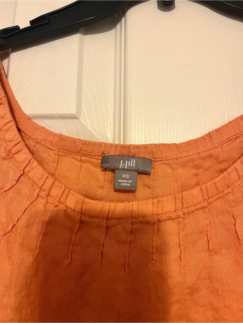 J. Jill Orange Sleeveless Linen-Blend Tank - Picture 3 of 6